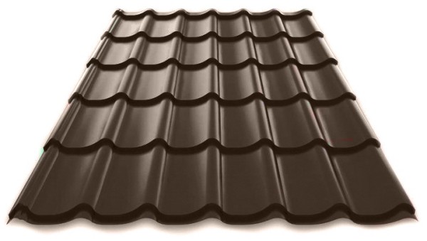 Металлочерепица Металл Профиль Norman полиэстер 0,5 сталь RR32 темно-коричневый купить в Котласе