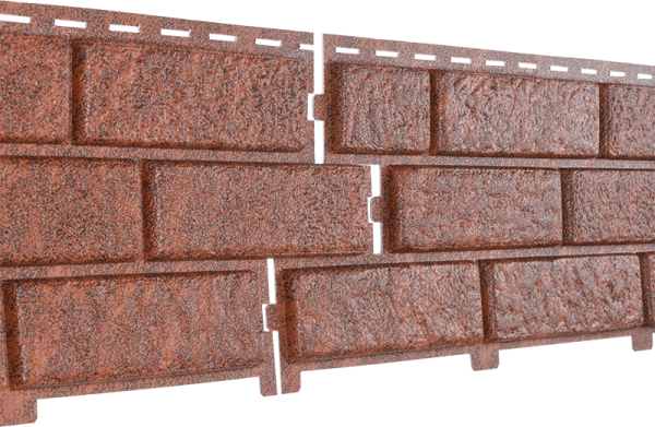 Фасадная панель Ю-Пласт Стоун Хаус Кирпич Красный купить в Котласе