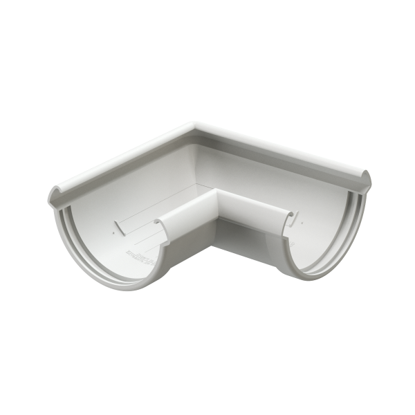 Угол желоба 90° Docke Lux ПВХ Пломбир купить в Котласе