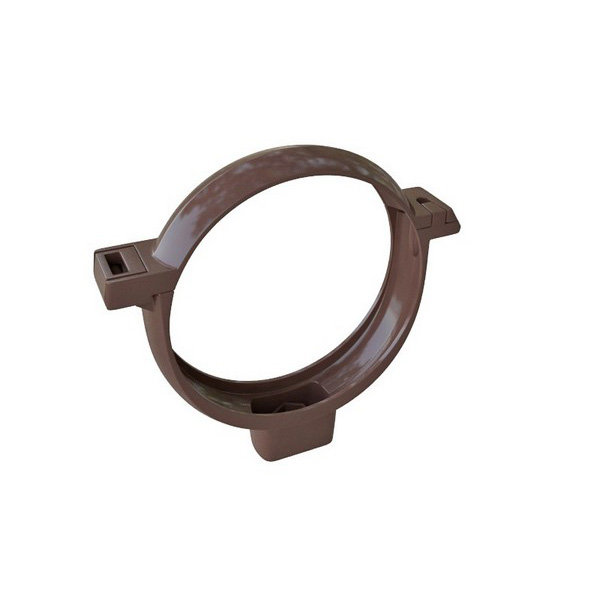 Водосток Альта-Профиль ПВХ – Хомут трубы (коричневый) купить в Котласе