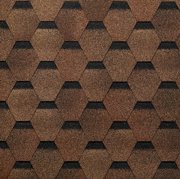 Гибкая черепица EURASIA Docke, Коллекция ШЕСТИГРАННИК Светло-коричневый купить в Котласе