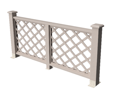 Ограждения декоративное ДПК GRINDERDECO Ламбет выбеленый дуб