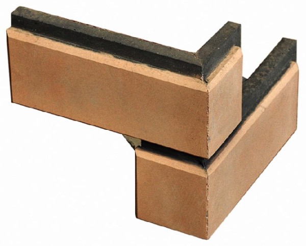 Угловой элемент Кирисс Фасад Гладкий кирпич с фаской купить в Котласе