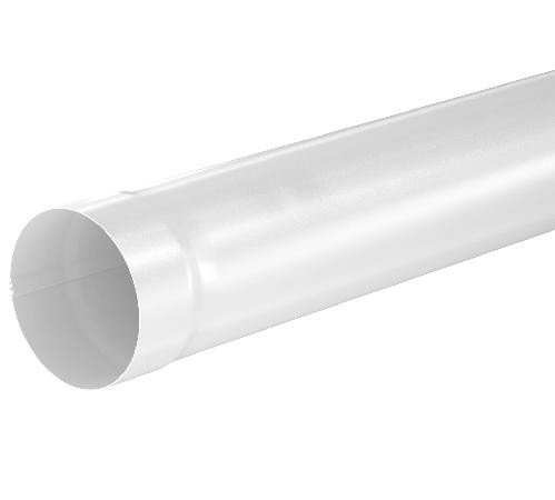 Водосток Aquasistem, система 125x90 - Труба водосточная 1.00м RR 20 Мраморно-белый купить в Котласе