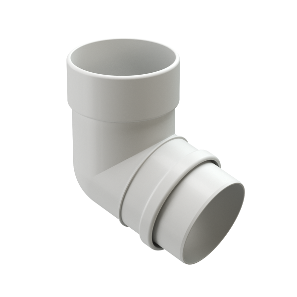 Колено 72˚ Docke Lux ПВХ Пломбир купить в Котласе