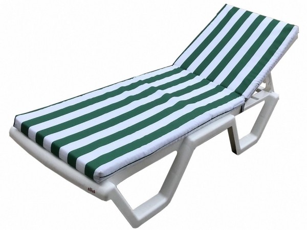 Матрас для шезлонга TWEET Зеленые белые полоски купить в Котласе