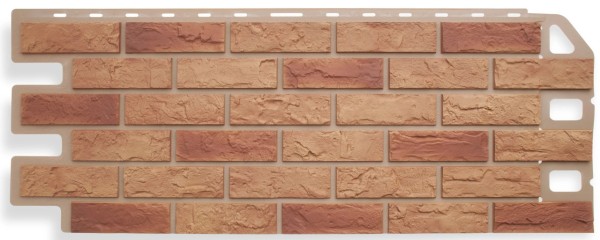 Фасадная панель Цокольный сайдинг Альта профиль кирпич Бежевый Комби купить в Котласе