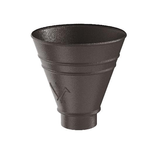 Водосток Aquasistem, Система 125x90 - Воронка водосборная круглая RR 32 Тёмно-коричневый matt купить в Котласе