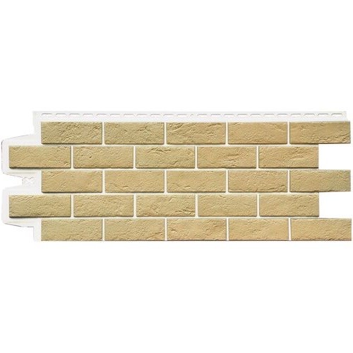 Фасадная панель Grand Line Состаренный кирпич Элит ваниль, ШОВ белый купить в Котласе