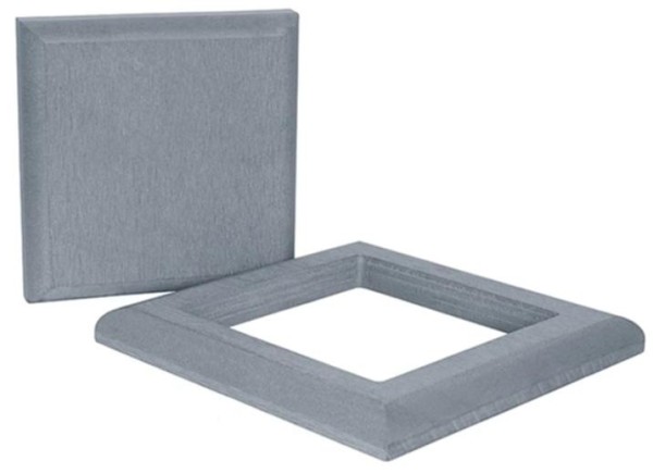 Комплект крышка и юбка ДПК для столба Polivan DENPASAR серый купить в Котласе