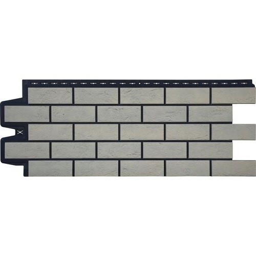 Фасадная панель Grand Line Состаренный кирпич Элит ваниль, ШОВ чёрный купить в Котласе