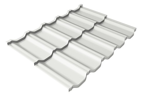 Металлочерепица модульная Квинта Uno Grand Line c 3D резом 0,5 Satin RAL 9003 сигнальный белый купить в Котласе