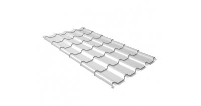 Металлочерепица камея GL 0,5 Quarzit RAL 9003 сигнальный белый