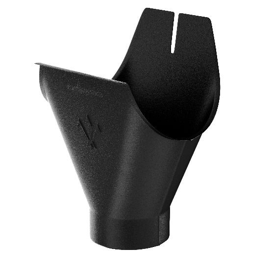 Водосток Aquasistem, система 125x90 - Воронка желоба RAL 9005 Чёрный купить в Котласе