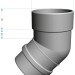 Колено 45° Docke Lux ПВХ - Графит купить в Котласе