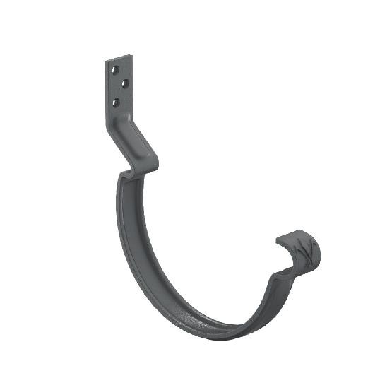 Водосток Aquasistem, система 150/100 - Крюк крепления желоба короткий RAL 7024 Тёмно-серый купить в Котласе