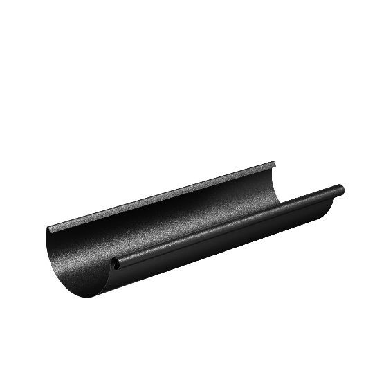 Водосток Aquasistem, система 125x90 - Водосточный желоб 3.00м RAL 9005 Чёрный купить в Котласе