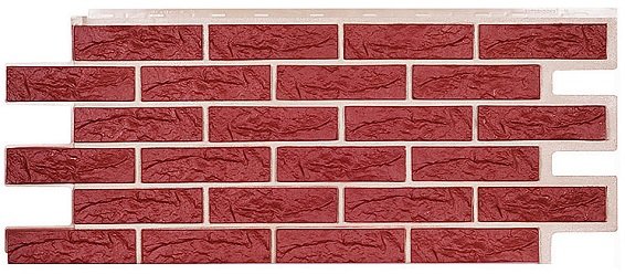 Фасадная панель Техоснастка, Лондон Брик, Красный купить в Котласе