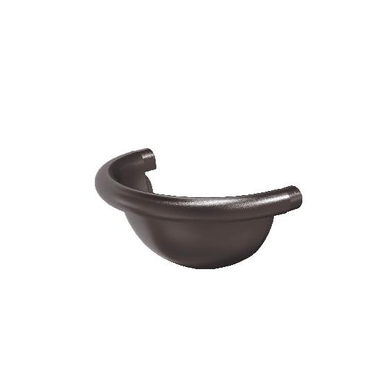 Водосток Aquasistem, Система 125x90 - Заглушка универсальная полукруглая RR 32 Тёмно-коричневый matt купить в Котласе