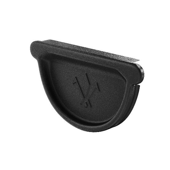 Водосток Aquasistem, система 125x90 - Заглушка универсальная с резиновым уплотнителем RAL 9005 Чёрный купить в Котласе