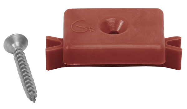Пластиковая клипса с саморезом, Grinder шовный монтаж 5 mm красный купить в Котласе