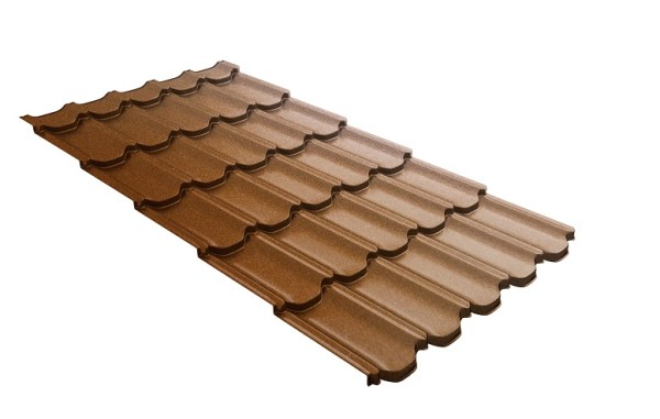 Металлочерепица квинта плюс с 3D резом 0,5 Quarzit Cuprum Steel купить в Котласе