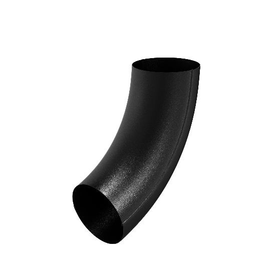 Водосток Aquasistem, система 125x90 - Колено трубы RAL 9005 Чёрный купить в Котласе