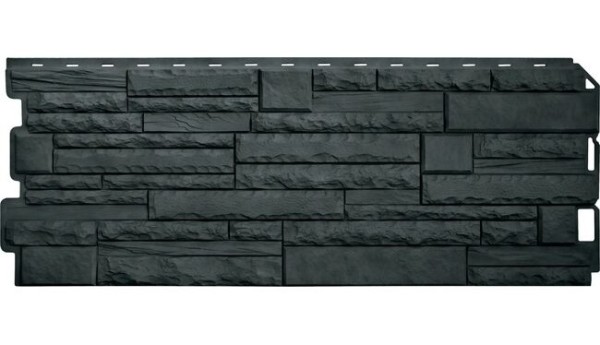 Фасадная панель Альта-Профиль Скалистый камень ЭКО Графит купить в Котласе