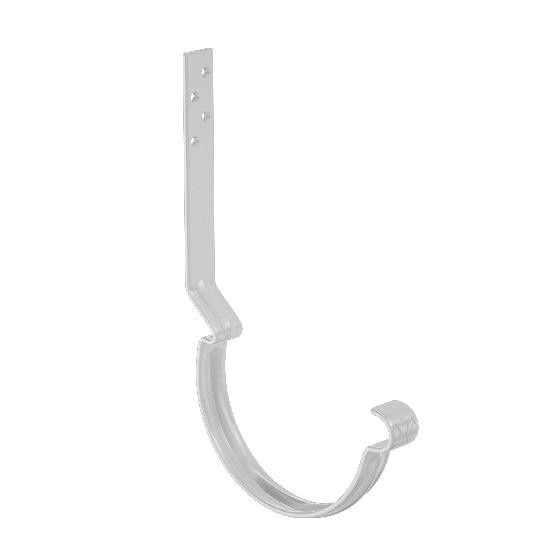 Водосток Aquasistem, система 125x90 - Крюк крепления желоба длинный RAL 9003 Белый купить в Котласе