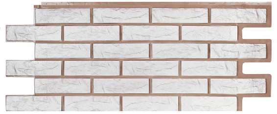 Фасадная панель Техоснастка, Лондон Брик, Белый купить в Котласе