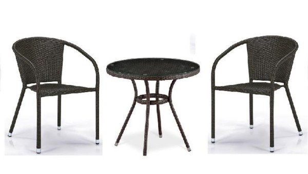 Комплект плетеной мебели AFINA из иск. ротанга Асоль-7 T282ANT/Y137C-W53 Brown 2Pcs купить в Котласе