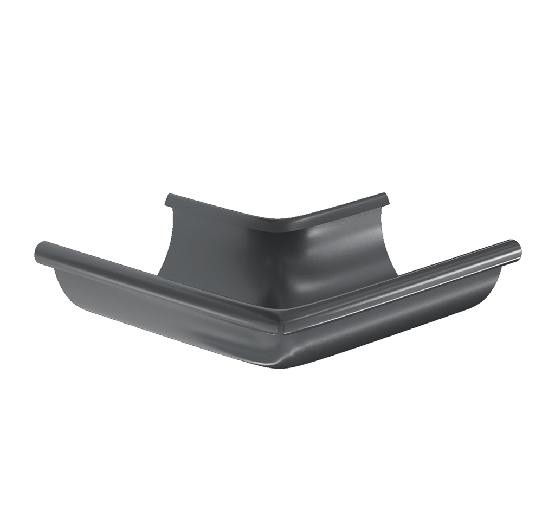 Водосток Aquasistem, система 125x90 -  Угол желоба, наружный 90° RAL 7024 Тёмно-серый купить в Котласе