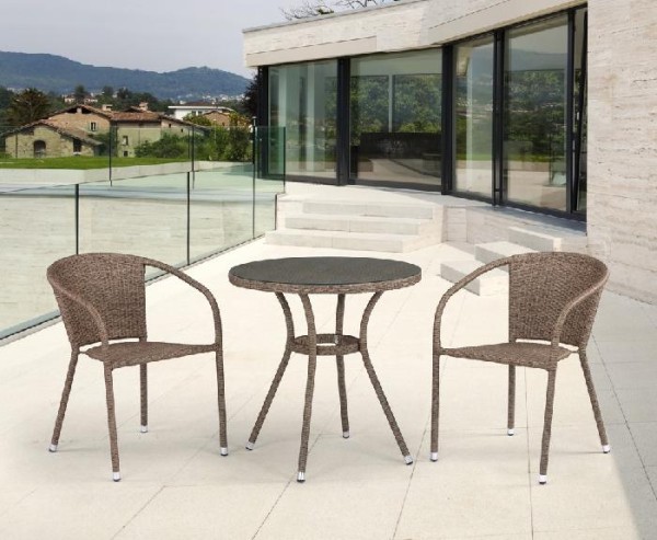Комплект плетеной мебели AFINA из иск. ротанга T282ANT/Y137C-W56 Light Brown 2Pcs купить в Котласе