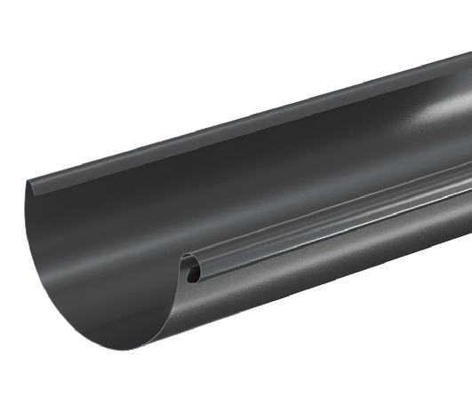Водосток Aquasistem, система 125x90 - Водосточный желоб 3.00м RAL 7024 Тёмно-серый купить в Котласе