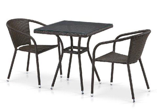 Комплект плетеной мебели AFINA из иск. ротанга T282BNT/Y137C-W53 Brown 2Pcs купить в Котласе