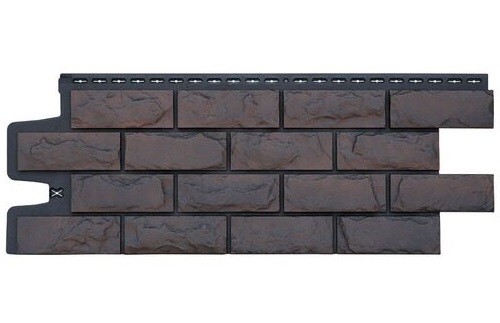 Фасадные панели Grand Line Колотый Камень Трюфель, Шов черный купить в Котласе