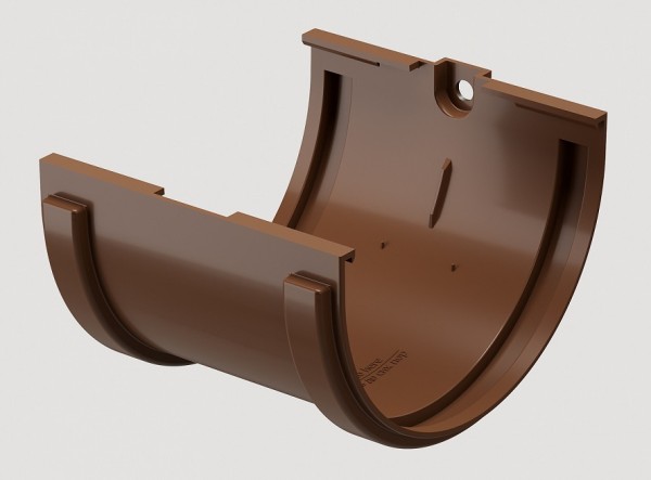 Соединитель желобов ПВХ Docke STANDART Светло-коричневый купить в Котласе