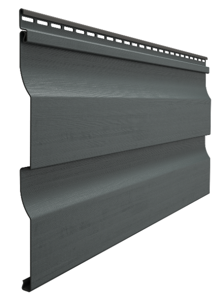 Виниловый сайдинг docke (дёке) - профиль D4,5D, графит купить в Котласе