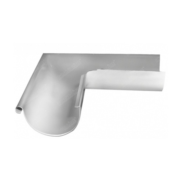 Водосток Grand Line 125x90 – Угол наружный 90° RAL 9003 купить в Котласе