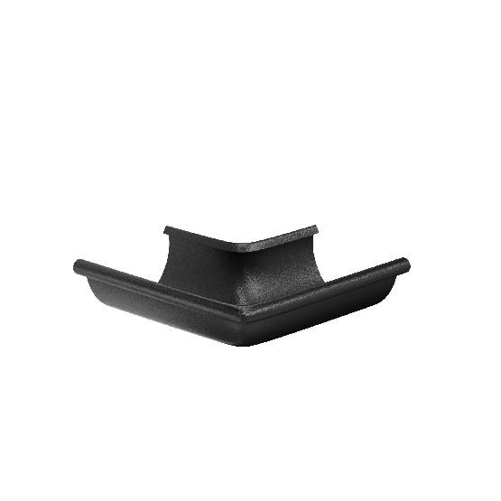 Водосток Aquasistem, система 125x90 - Угол желоба, наружный 90° RAL 9005 Чёрный купить в Котласе