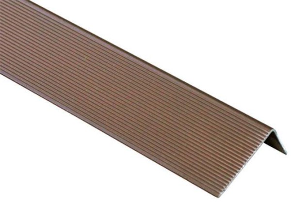 Угол завершающий алюминиевый KRONEX 51,5x30x3000 мм. коричневый купить в Котласе