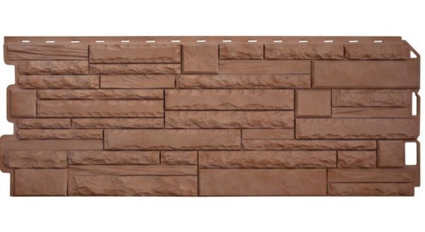 Фасадная панель Альта-Профиль Скалистый камень ЭКО Терракотовый купить в Котласе