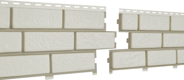 Фасадная панель Ю-Пласт Стоун Хаус Кирпич с декорированным швом Белый купить в Котласе