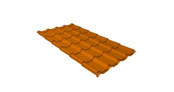 Металлочерепица камея 0,45 PE RAL 2004 оранжевый купить в Котласе