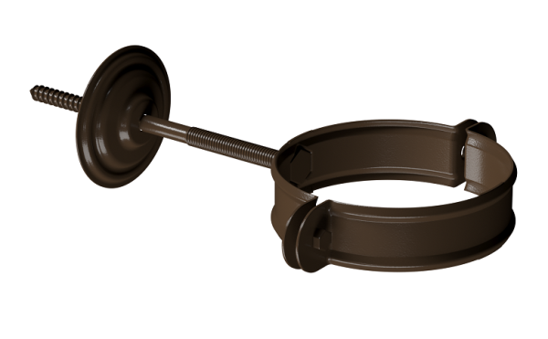 Хомут трубы D90 Döcke STAL PREMIUM Каштан, (RAL 8017) купить в Котласе