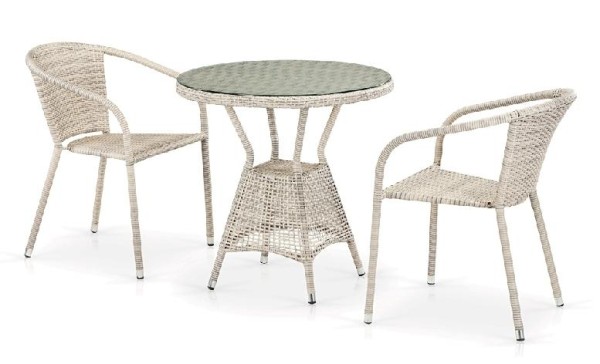Комплект плетеной мебели AFINA из иск. ротанга T705ANT/Y137C-W85 Latte 2Pcs купить в Котласе