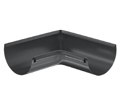 Водосток Aquasistem, система 125x90 - Угол желоба, внутренний 90° RAL 7024 Тёмно-серый купить в Котласе