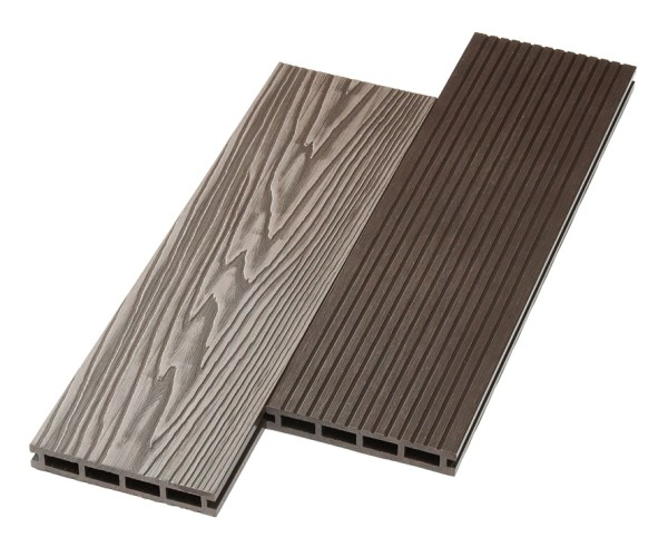 Террасная доска ДПК NanoWood двусторонняя New 3D тиснение + вельвет Венге купить в Котласе