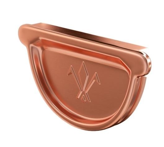 Водосток Aquasistem, система 150/100 - Заглушка желоба универсальная медная купить в Котласе