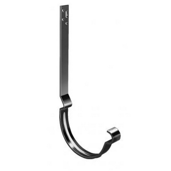 Водосток Grand Line 125x90 – Кронштейн длинный полоса RAL 9005 купить в Котласе